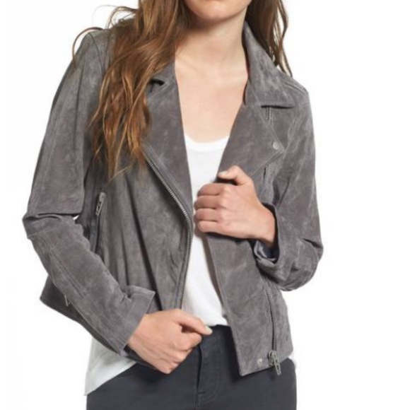 Levi's Jackets & Blazers - Levi’s Grey Suede Leather Moto Jacket